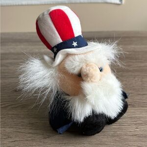 Plush Bean Bag/Beanie Puffkins UNCLE SAM 4th of July-Patriotic #6785 1994 Swibco
